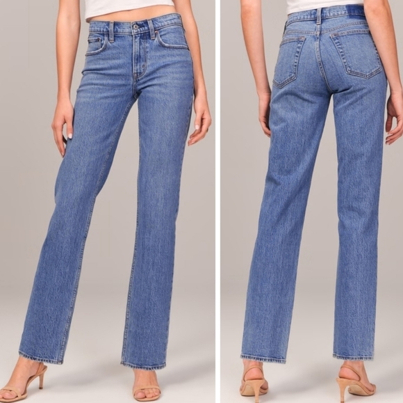 Abercrombie & Fitch Denim - Abercrombie ultra high Rise 90s ankle Straight Jean